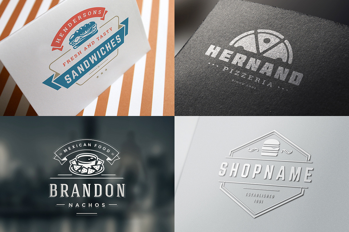 36 Fast Food Logos and Badges, a Branding & Logo Template by Vasya Kobelev (Photo 11 of 18)