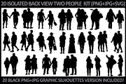 20 Two People Back View PNG Toolkit, an Object Graphic by DanFLCreativo (Thumbnail 2 of 3)
