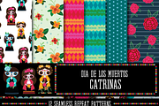 Dia de los Muertos: Catrinas, a Texture Graphic by happychinchilla (Thumbnail 1 of 2)