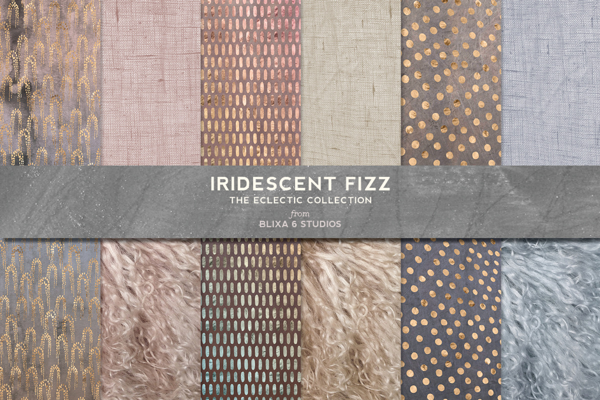 Iridescent Fizz Fur Watercolor Gold, a Pattern Graphic by Blixa 6 Studios (Photo 1 of 5)