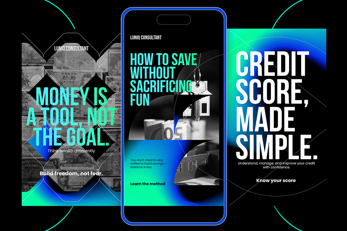 LUNIQ Financial Instagram KIT, a Social Media Template by Nenjo Studio (Photo 4 of 5)