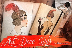 Art Deco Girls Illustrations Vol. 1