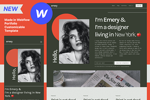 Emery Portfolio Webflow Template