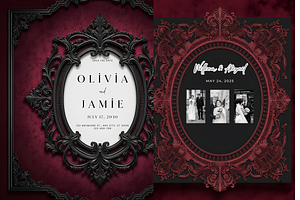Gothic Wedding Invitation Mockup |, a Mockup by StormDigitalArt