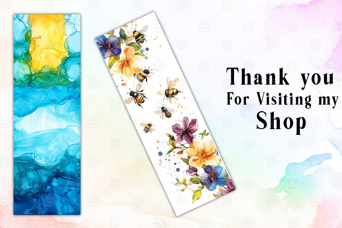 Beach Alcohol Ink Painting Printable, an Illustration by Watercolor design (Photo 3 of 3)