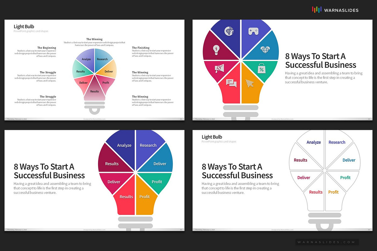 Light Bulb PowerPoint Templates, a Presentation Template by Warna Works (Photo 9 of 10)