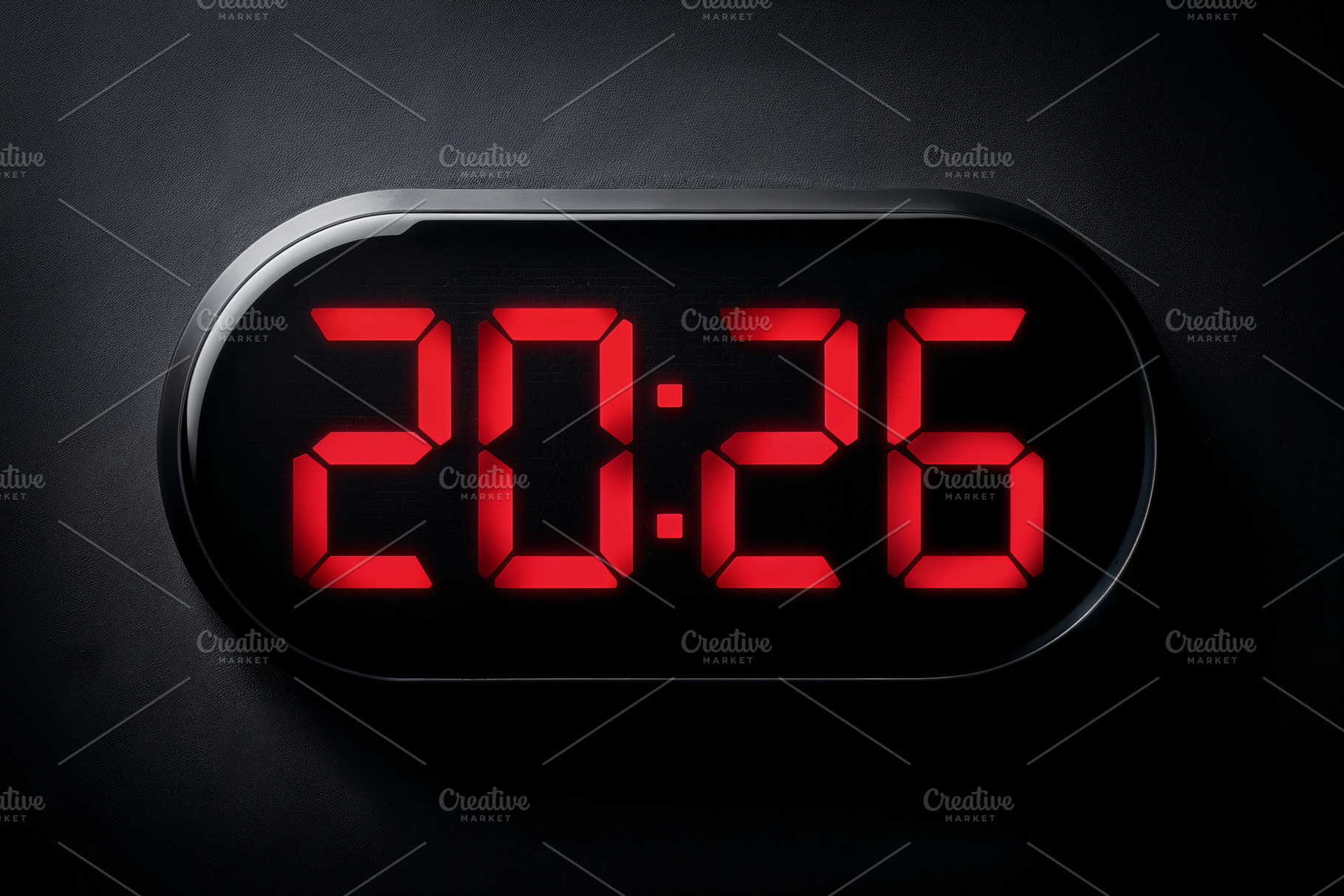 Countdown to New Year 2026 with glowing digital clock display, a Background Photo by OSORIOartist