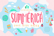 Sale ! 50% off Summerica + Bonus, a Font by fopifopi (Thumbnail 1 of 5)