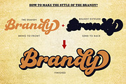 The Brandy Bold Retro Script, a Script Font by Haksen (Thumbnail 4 of 8)