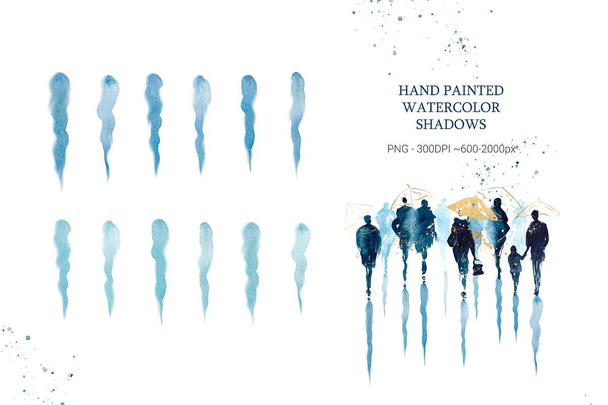 Watercolor Silhouettes People Set, a Person Illustration by AlineArtStore (Photo 10 of 12)