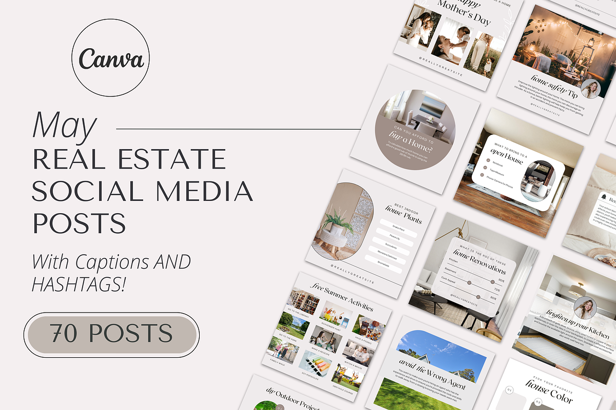 May Real Estate Social Media Posts, a Social Media Template by Marketing Templates Co. (Photo 1 of 10)