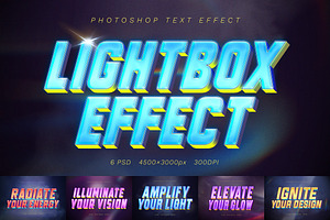 Retro Neon Light Text Effect
