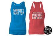 Women's Racerback Tank Top Templates, a Product Mockup by TheVectorLab (Thumbnail 4 of 4)