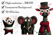 Whimsical New Year Party Animals Cli, an Illustration by Libby Wishes (Thumbnail 3 of 7)