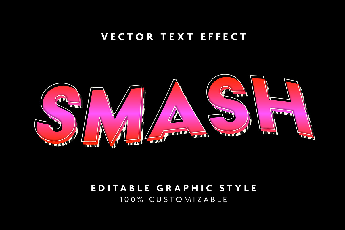 Bold Gradient Shadow Text Effect