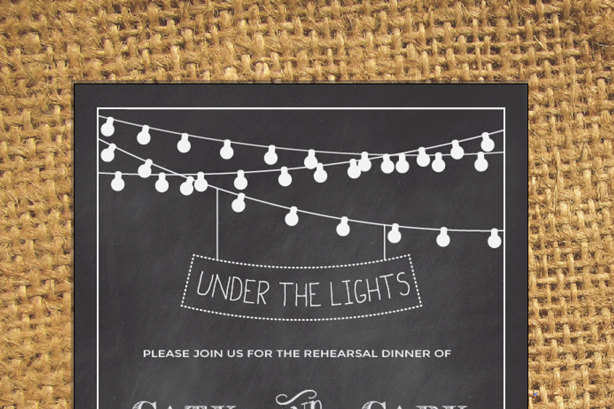 Chalkboard Wedding Invitation, an Invitation Template by CarlysCustoms