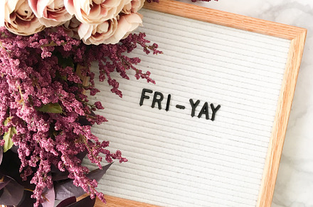 Letter Board Fri-Yay Stock Photo