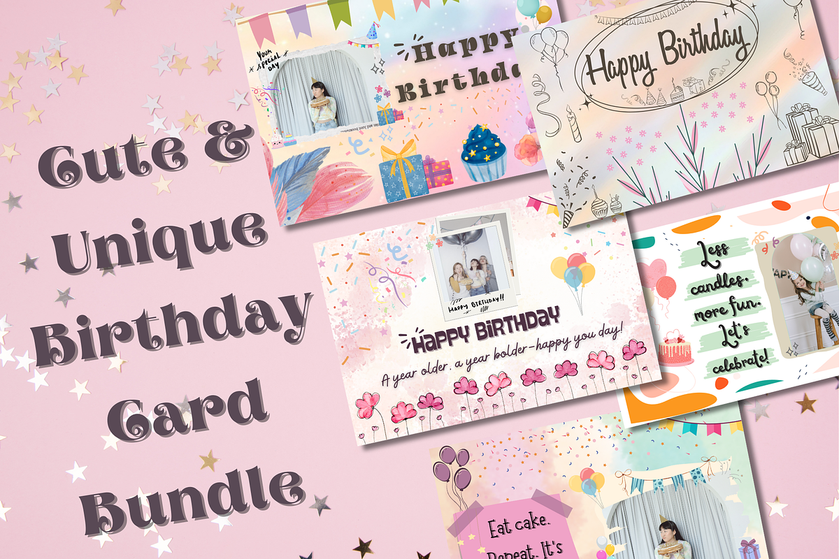 Cute & Unique Birthday Card - Canva, an Invitation Template by WynterLife Studio (Photo 1 of 4)