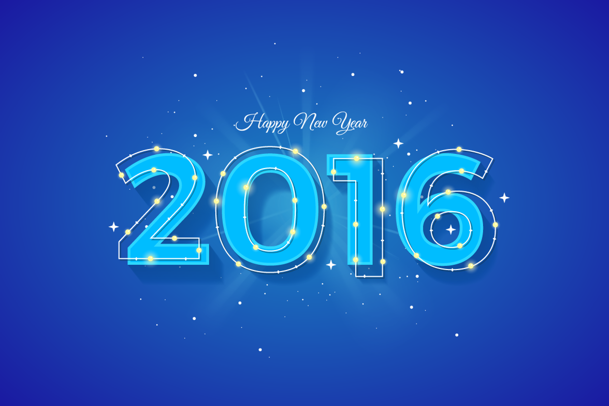Happy New Year 2016 illustration, an Illustration by Optimistic shop