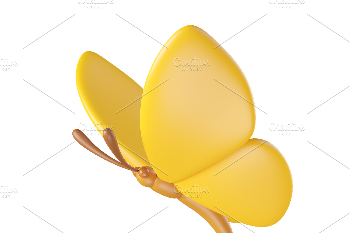 Cute 3D Butterflies icons, an Animal 3D Model by Hannet (Photo 4 of 9)