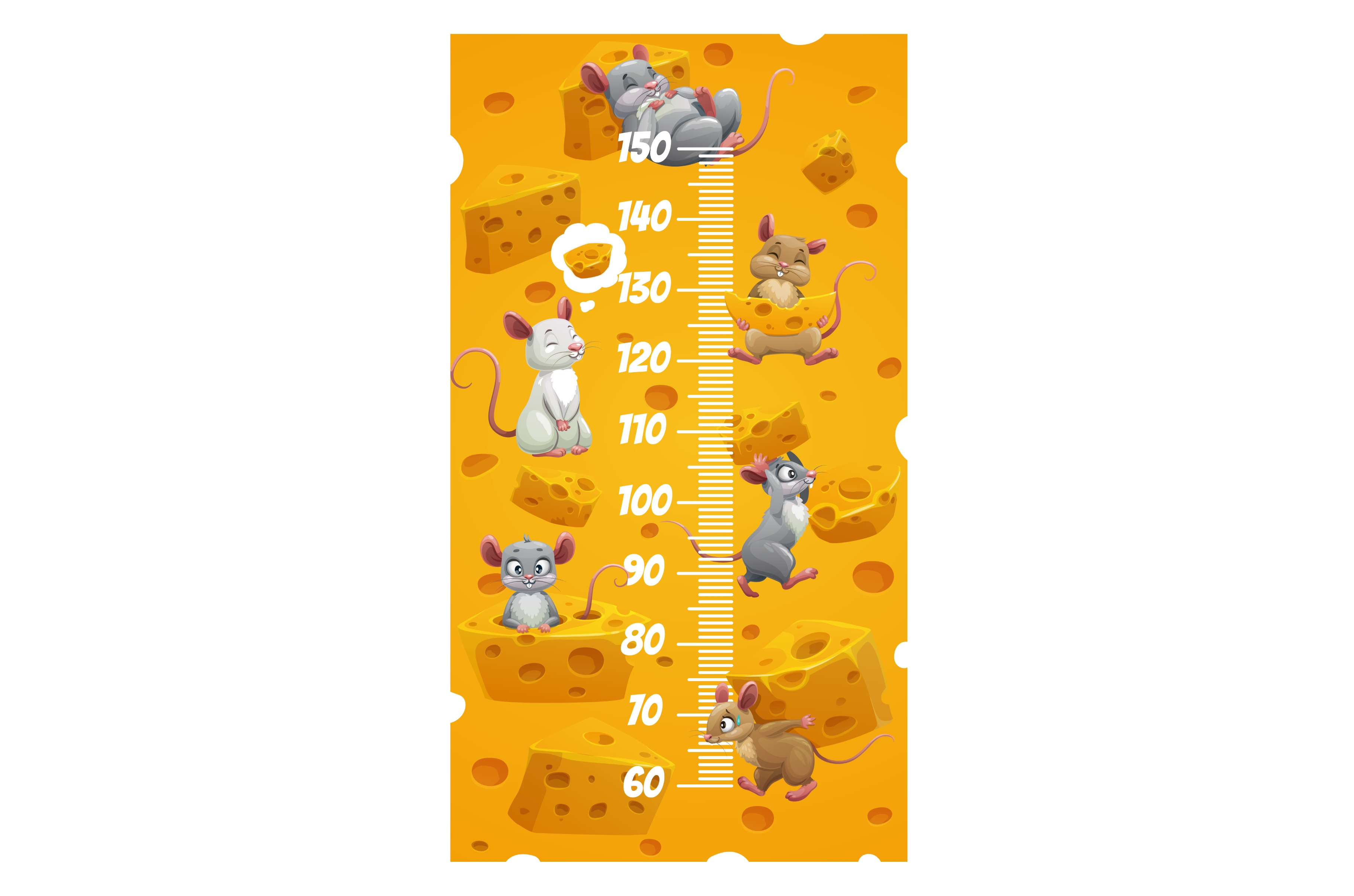 Kids height ruler mouses and cheese, an Education Illustration by ...