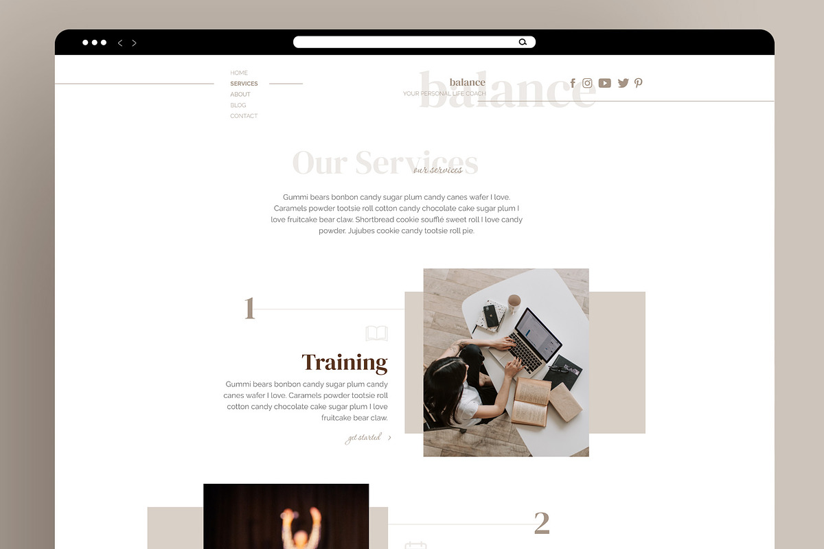 Life Coach Showit Website Template, a Websites & App Template by Blush Cactus (Photo 5 of 7)