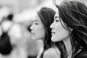 Two young asian women captured in, a Person Photo by MistyDay