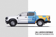 Modern Double Cab Pickup Mockup Set, a Product Mockup by Halal Graphic Studio (Thumbnail 5 of 15)