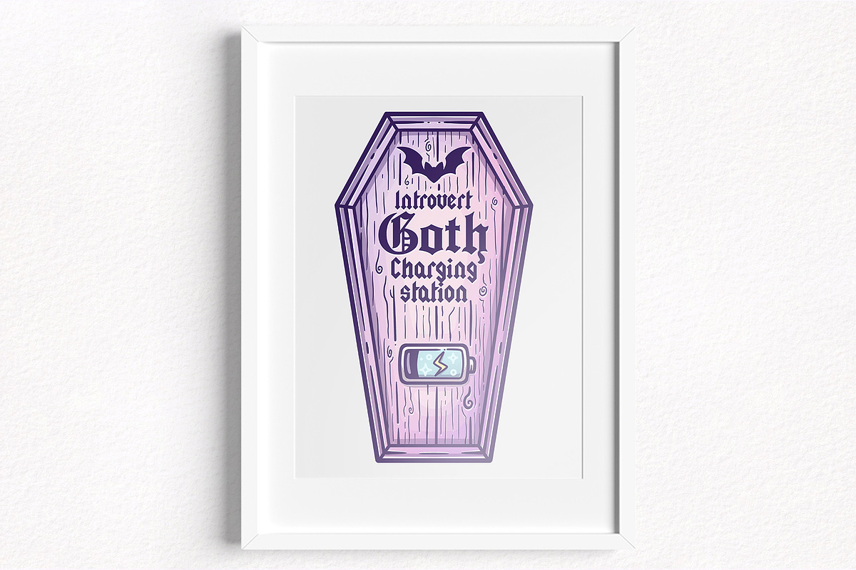 Mental Health Goth Clipart PNG pack, a Healthcare Illustration by Sonch' s Curiosities (Photo 3 of 3)