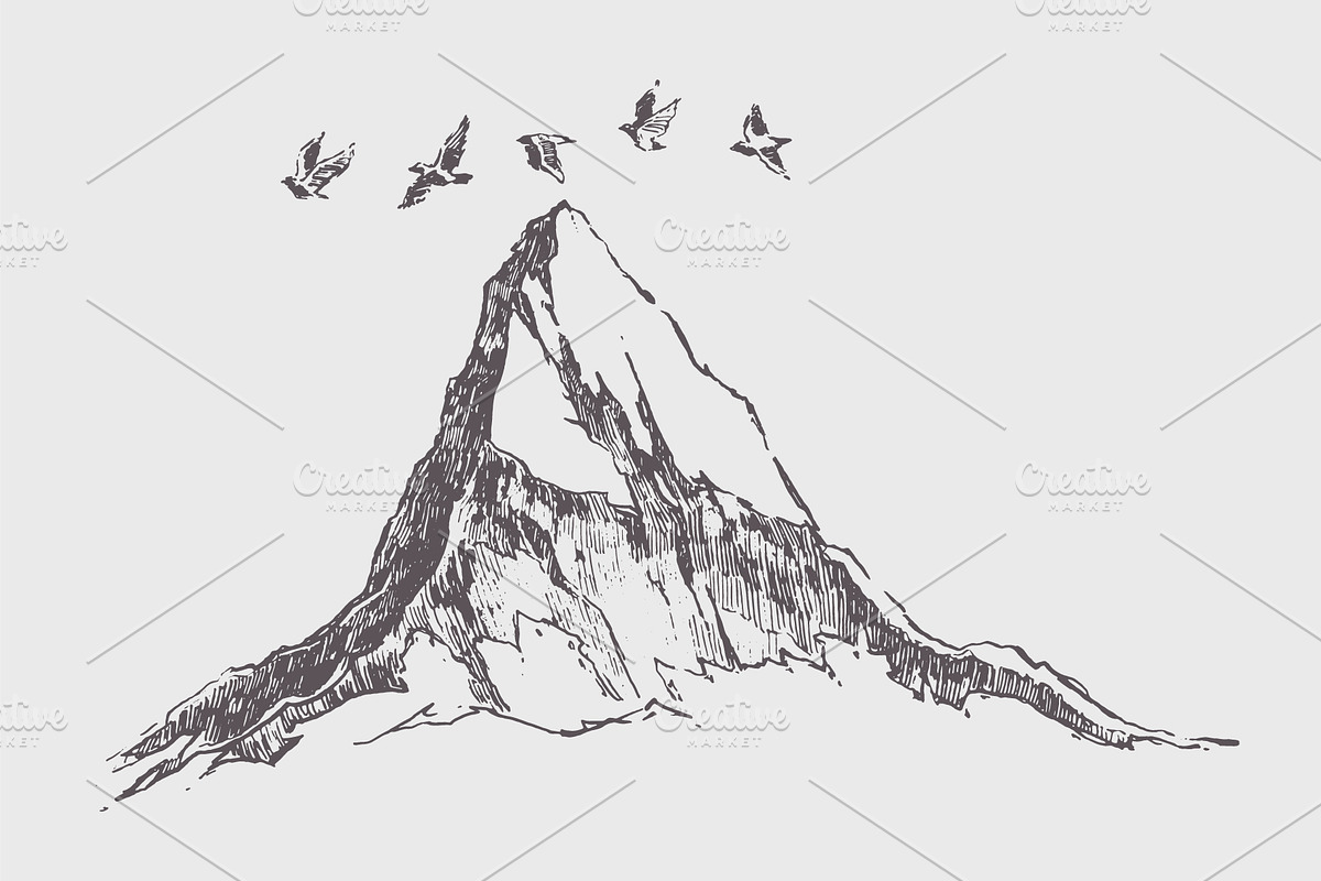 High detail mountain landscapes, an Illustration by TheMountBirdStudio (Photo 9 of 9)
