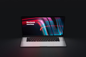 MacBook On Desk Mockup