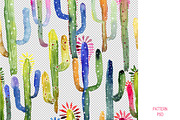Watercolor Cactus kit, a Pattern Graphic by WatercolorArt (Thumbnail 3 of 4)