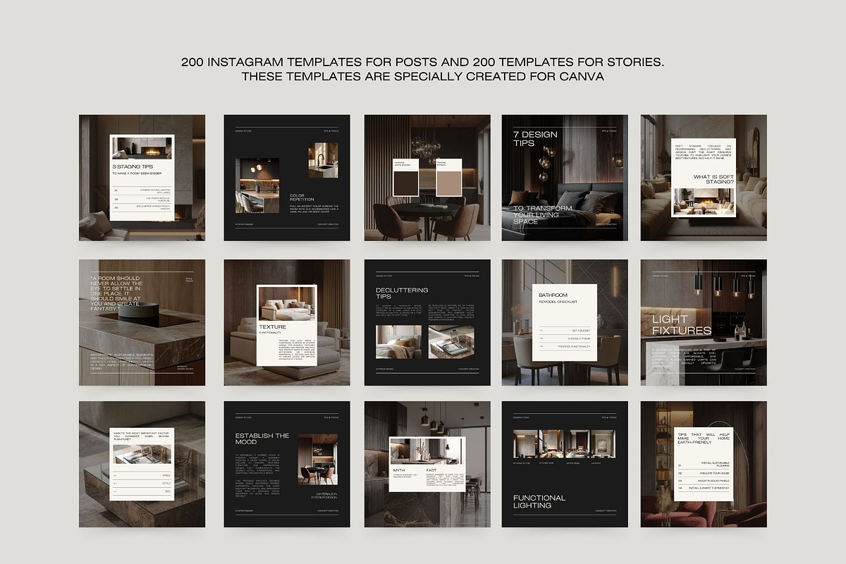 Interior Design Instagram Bundle III, a Social Media Template by Instprofi | Studio Estimo (Photo 31 of 49)