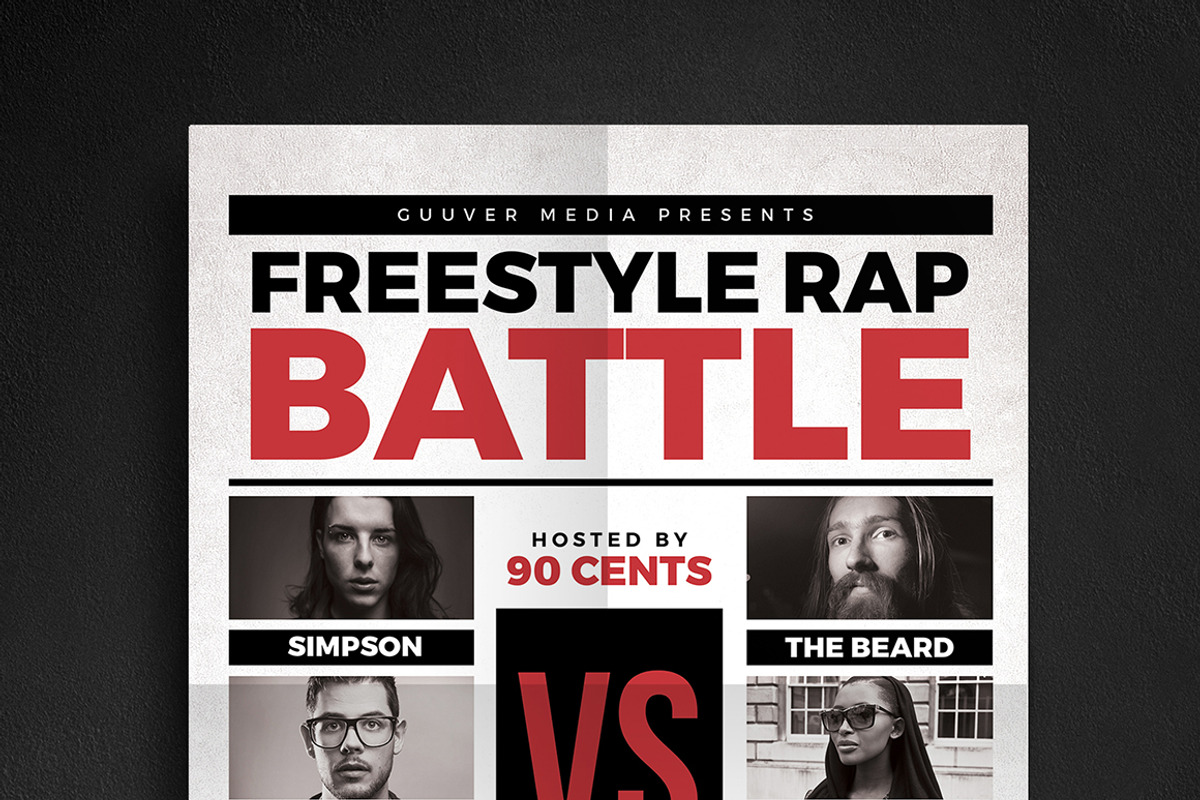 Rap Battle Music Flyer, a Flyer Template by Guuver