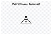 Camping Tent Icons Set, an Outline Icon by Designfour (Thumbnail 3 of 7)