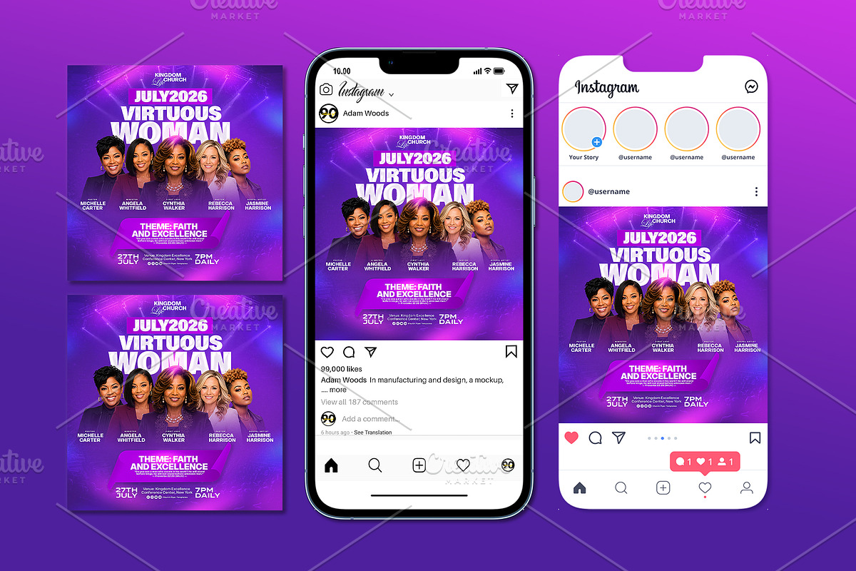 Virtuous Women Conference Flyer Temp, a Social Media Template by church flyer templates (Photo 1 of 10)