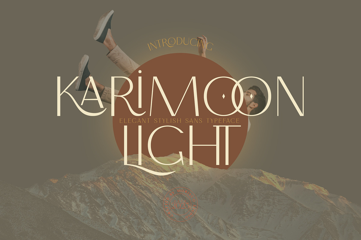 Karimoon Light - Elegant Typeface, a Sans Serif Font by Morisco (Photo 1 of 10)