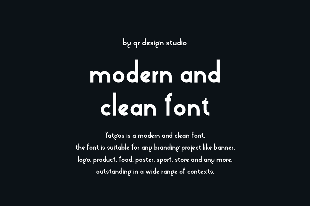 Yatgos - Clean & Minimal Font, a Sans Serif Font by QR Design Studio (Photo 4 of 7)