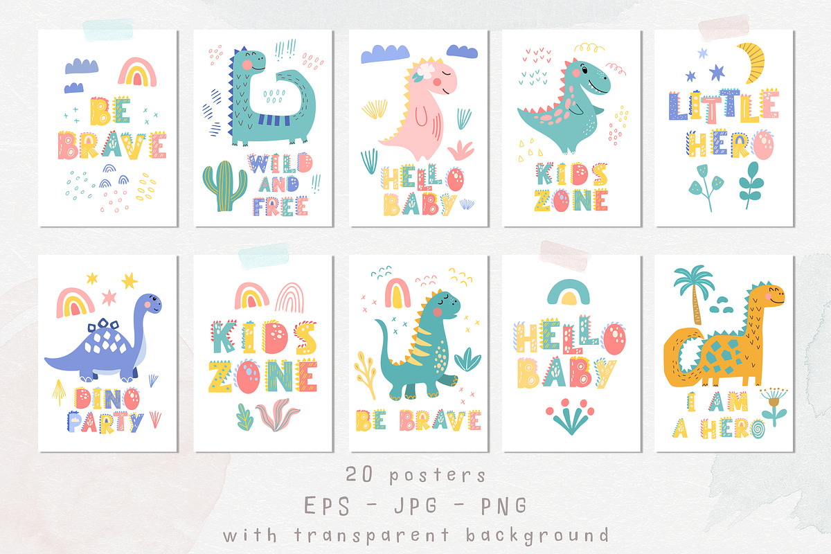 Little Dino. Baby collection, an Animal Illustration by rinaletters (Photo 9 of 10)