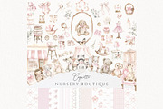 Coquette Atelier nursery boutique, a Decorative Illustration by Invite to Clipart (Thumbnail 1 of 13)