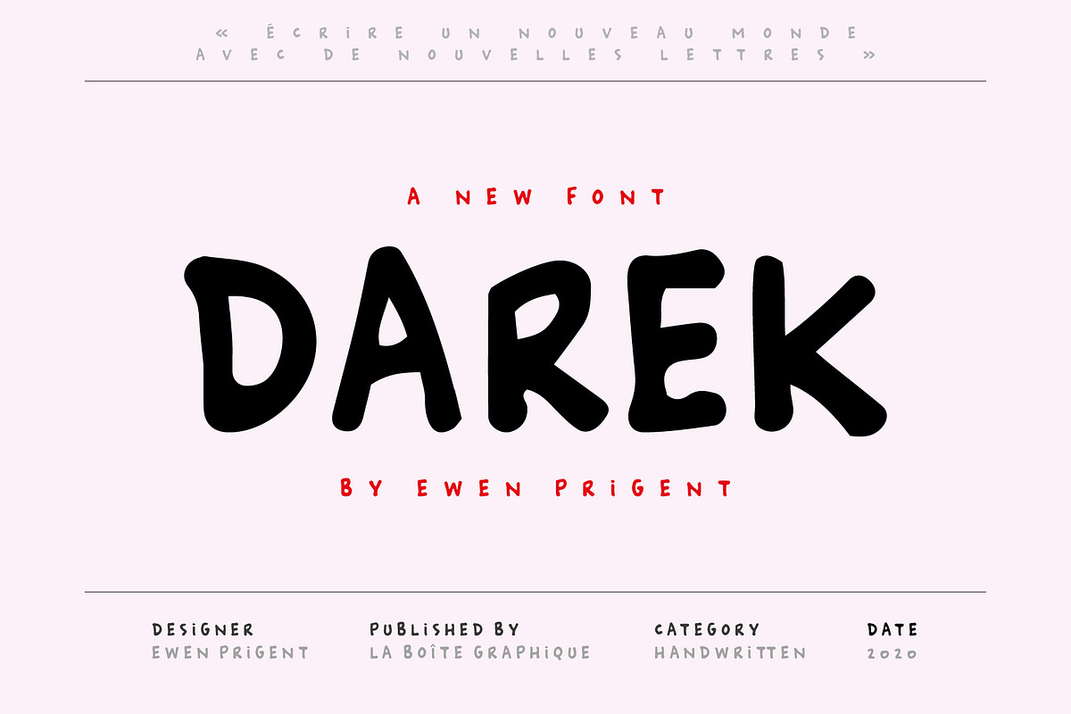 Darek, a Handwritten Font by La Boite Graphique (Photo 1 of 7)