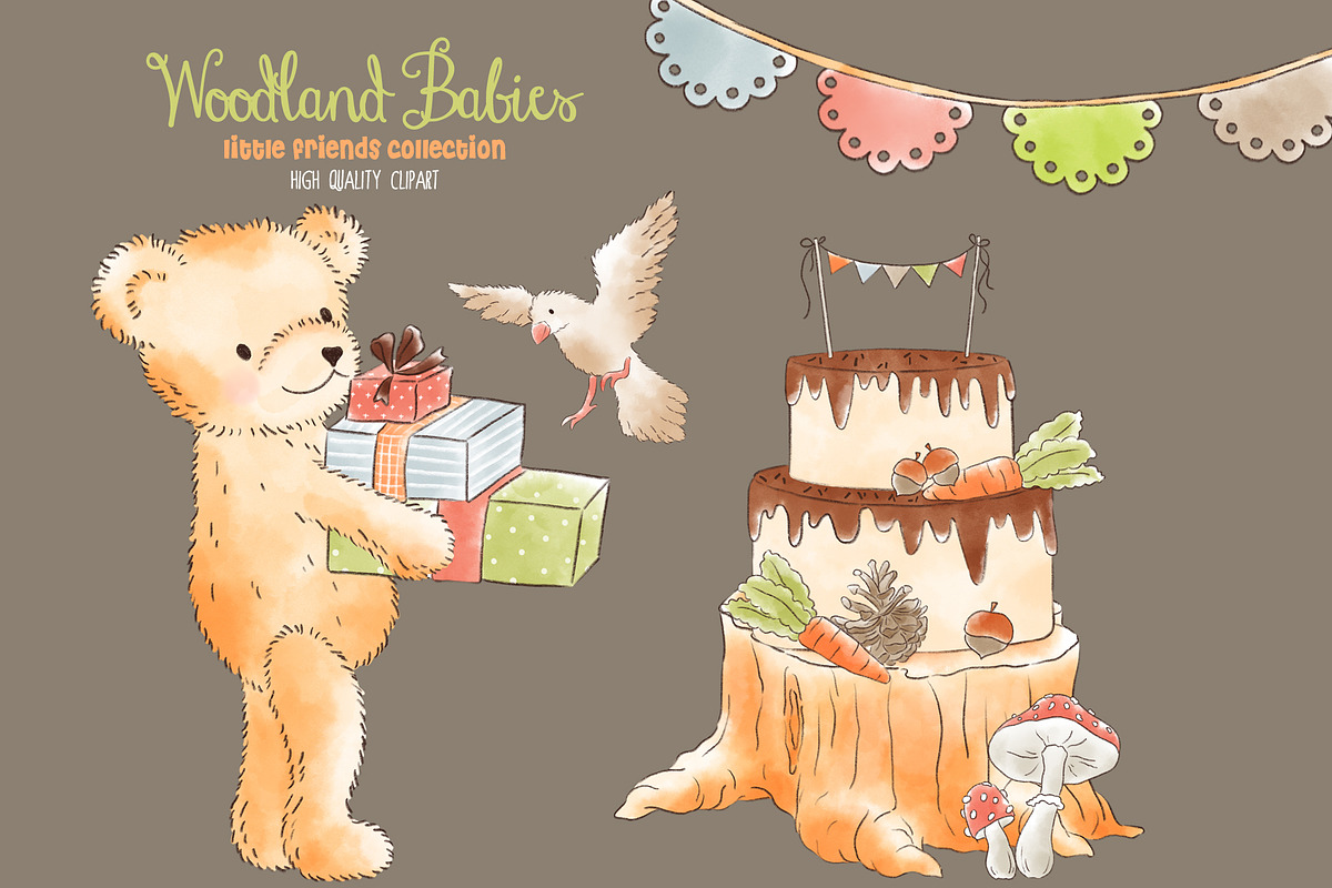 Forest Woodland animals clipart, an Animal Illustration by Magic Story Studio (Photo 5 of 5)