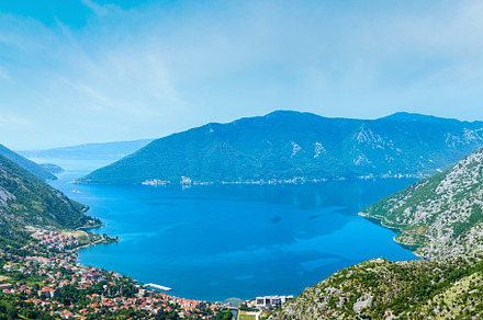 Kotor town on coast  (Montenegro, Bay of Kotor), a Nature Photo by YuriyB