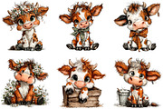 Baby Animal Cow Clipart, an Illustration by DreamArtGraphic (Thumbnail 3 of 5)