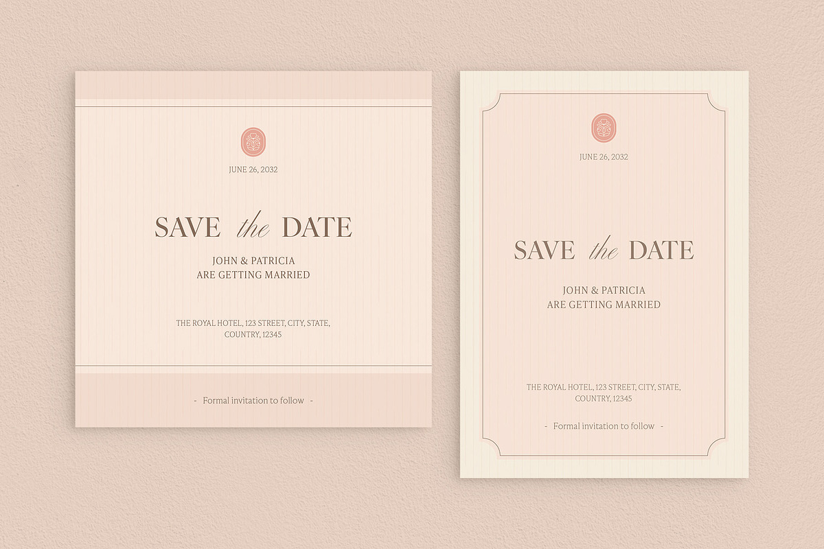 Wedding Invitations Set, a Stationery Template by BrandPacks (Photo 4 of 9)