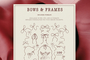 Bows & Frames Line Art