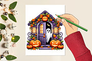 Halloween House With Ghost PNG, an Animal Illustration by Craft Nest (Thumbnail 2 of 5)