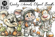 Quirky Animals Clipart, an Illustration by Daily.Designs (Thumbnail 1 of 5)
