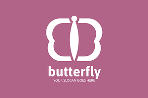 Butterfly Logo - Letter B