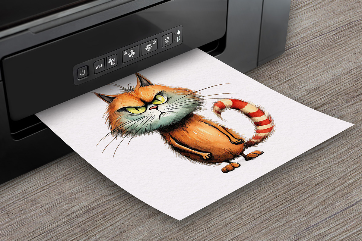Quirky & Whimsical Cat Clipart Set, an Animal Illustration by PaintPixelCo (Photo 9 of 10)
